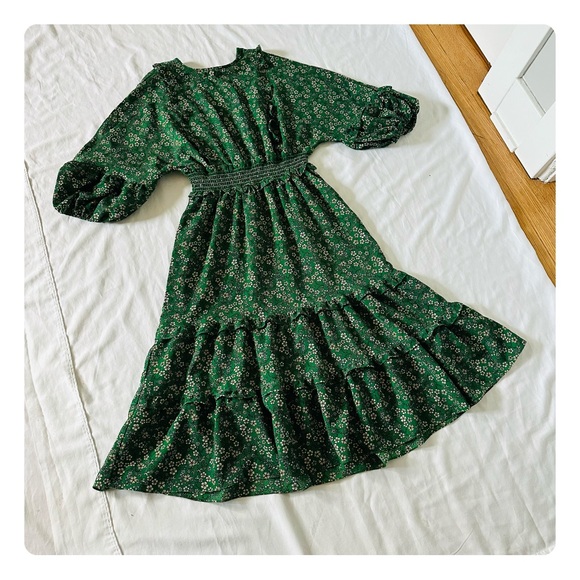 ★ NWT Max Studio V-Neck Empire Waist Dress - Green ★ - Picture 15 of 17